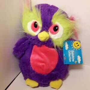 Sunshine Collection Neon Owl Plush 8 inches NWT